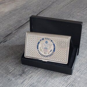U.S. House of Representatives - vintage engraved metal card holder